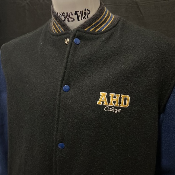 Vintage AHD College Wool Varsity Jacket by Hatchers Sportswear - Picture 2 of 7